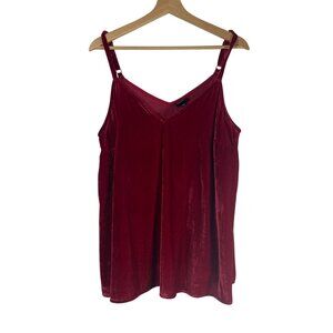 Torrid Women's Sophie Velvet Swing Cami Red Plus Size 0
